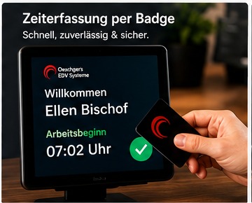 Zeiterfassung per Badge und Tablet